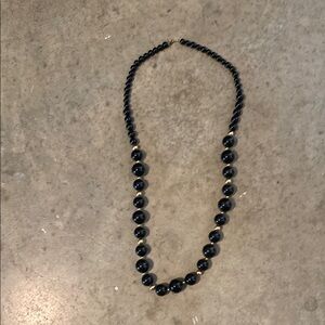 Elegant Black Beaded Necklace